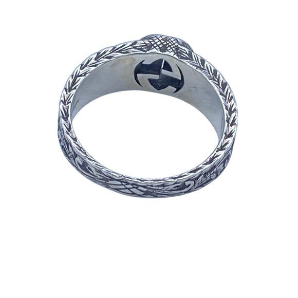 Authentic Gucci Sterling Silver GG Open Ring - Size  9.5 - Picture 6 of 8